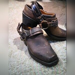 Frye Brown Leather Mules